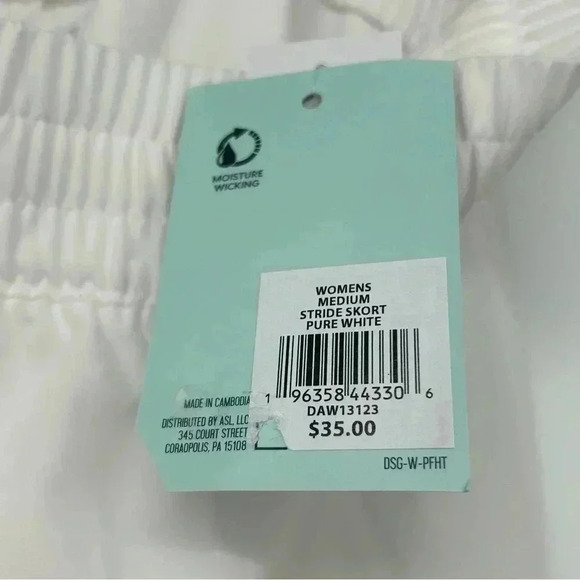 DSG STRIDE PURE WHITE SKORT WOMENS SIZE MEDIUM PICKLEBALL GOLF TENNIS ATHLETIC - Picture 2 of 13